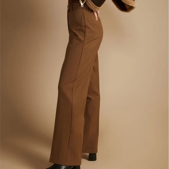 New Oak + Fort High Waisted Wide Leg Woven Pants Sz 0 - Picture 2 of 14